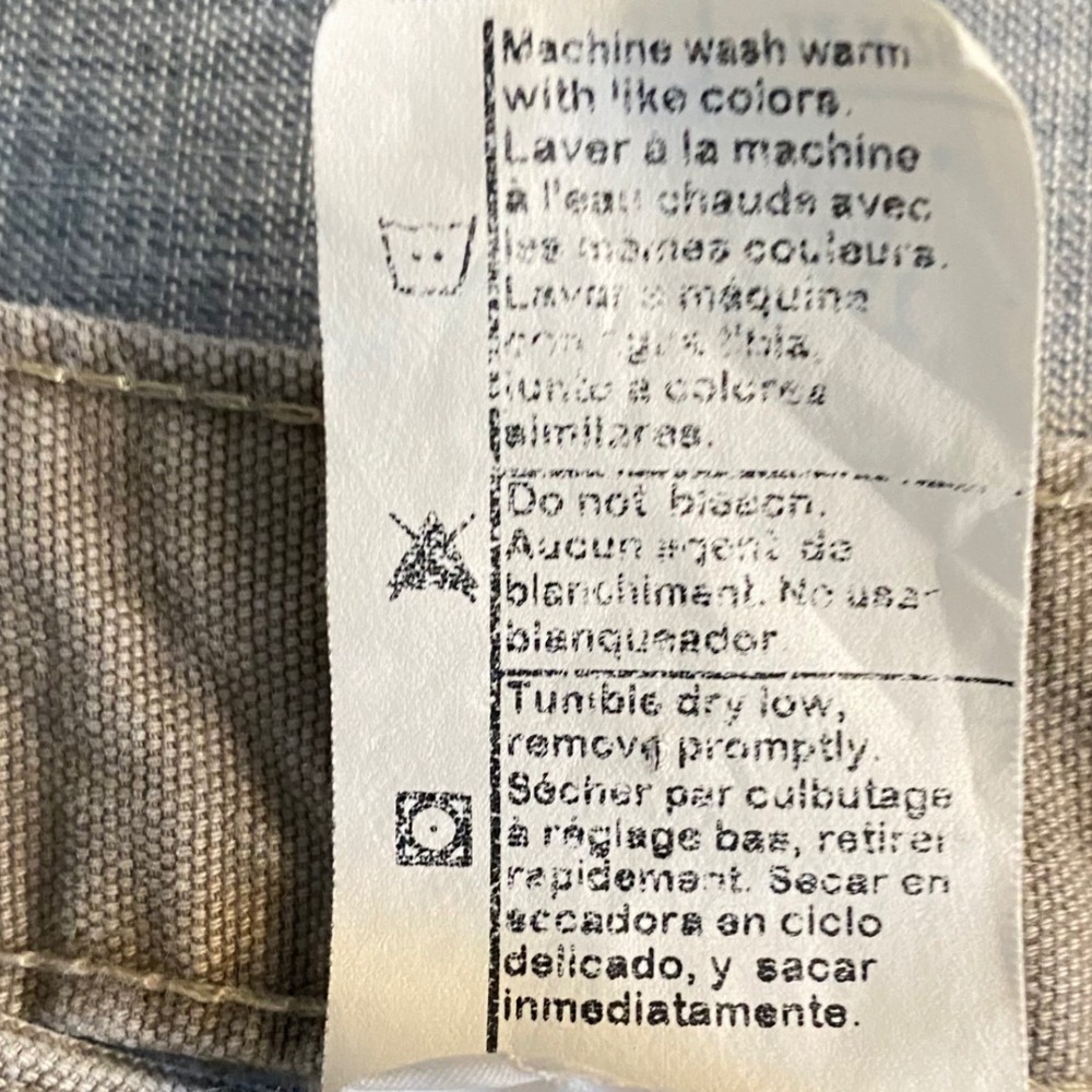 Carhartt Workwear Pants Tan Canvas Straight Leg‎ Utility Women's Size 12x28 - Picture 8 of 8